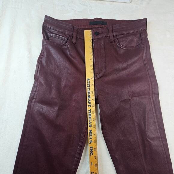 Joe’s Jeans High Rise The Callie 31 Women’s Waxed Cropped bootcut Rum Raisin - Picture 3 of 12